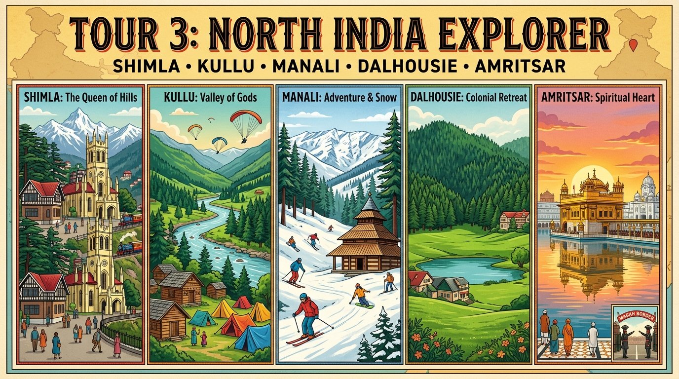 Tour 3 — Shimla • Kullu • Manali • Dalhousie • Amritsar
